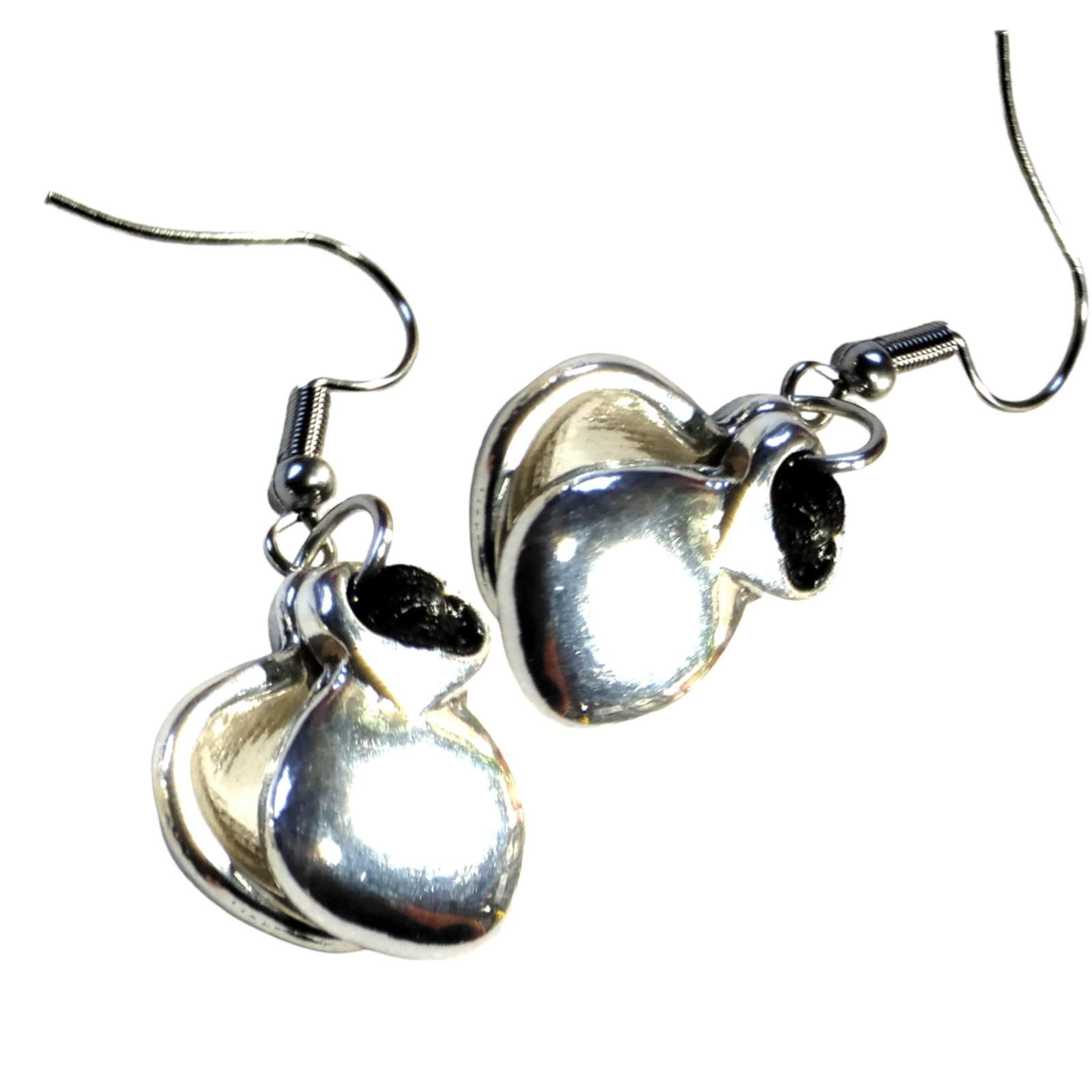 WORLD GOBLINS Joyería Flamenca con Castañuelas | Artesanía Andaluza Chapada en Plata de Ley; Gargantilla Colgantes Pendientes. Fabricado en España Regalos Mujer (Conj. Hilo Negro) - Imagen 8