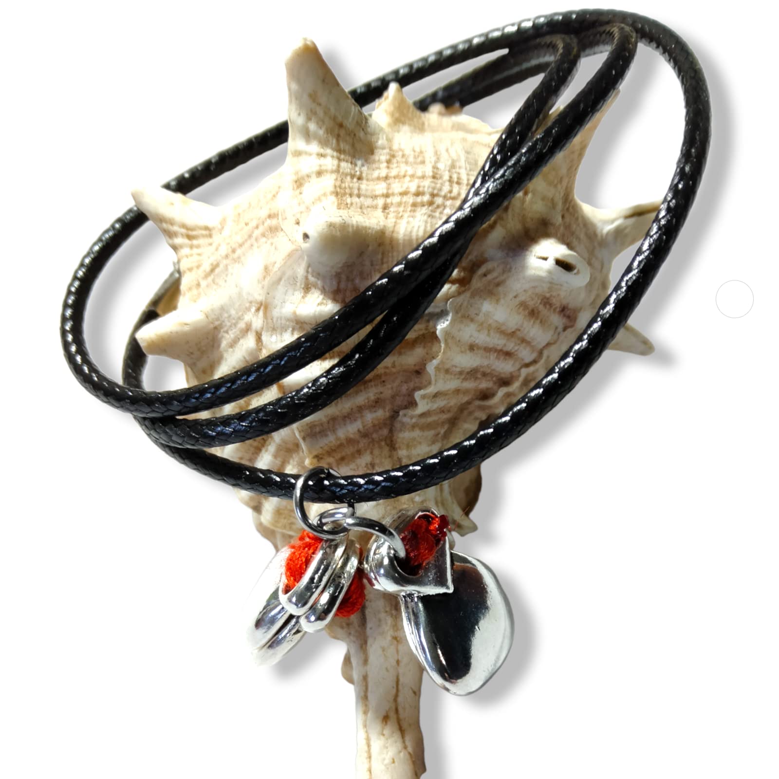 WORLD GOBLINS Joyería Flamenca con Castañuelas | Artesanía Andaluza Chapada en Plata de Ley; Gargantilla Colgantes Pendientes y Pulseras. Fabricado en España Regalos Mujer (Conj. Hilo Rojo) - Imagen 7