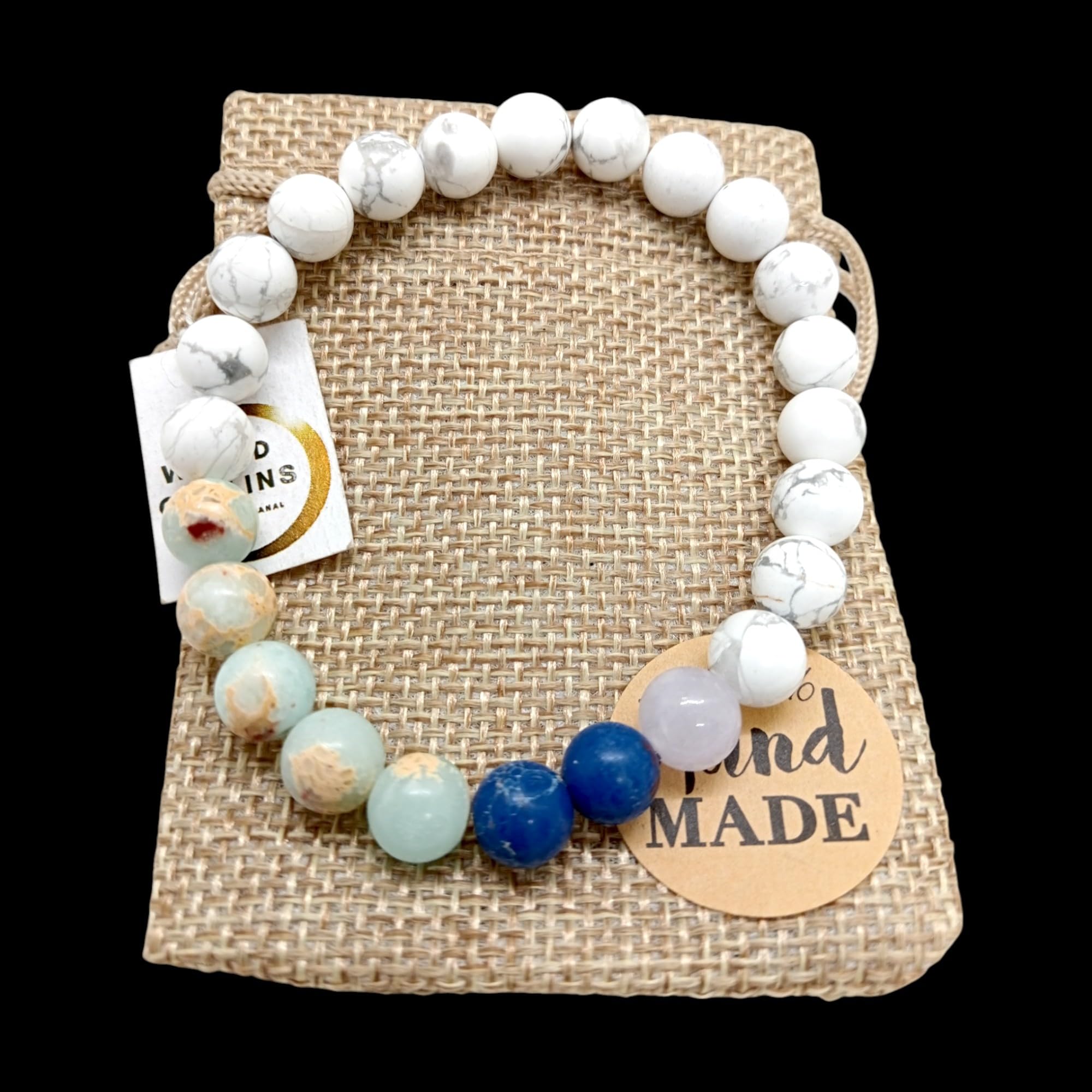 WORLD GOBLINS Pulsera Sistema Solar Piedras Naturales 8 mm | Chakras Curativos y Planetas | Pulsera Hombre Mujer Elástica 19 cm | Diseño Cósmico Universo Handmade (MERCURIO) - Imagen 5