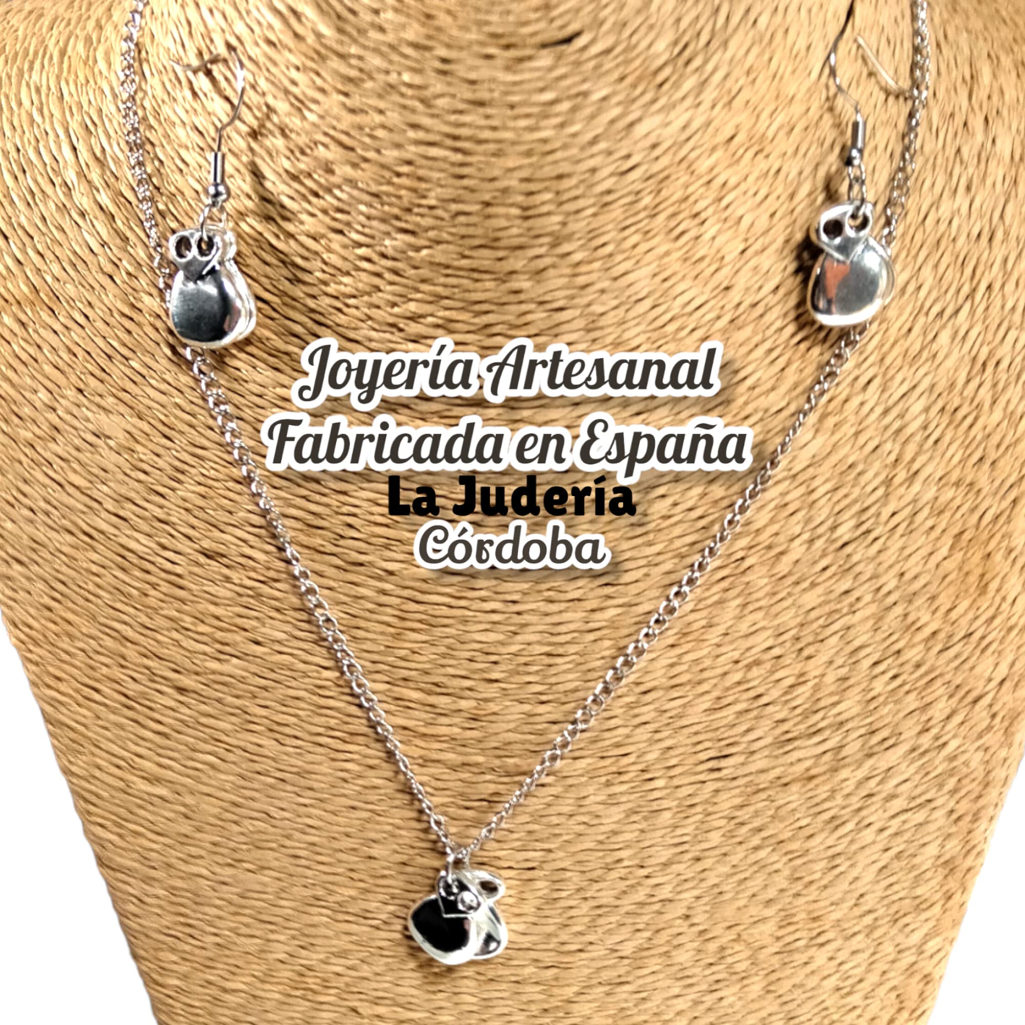 WORLD GOBLINS Joyería Flamenca con Castañuelas | Artesanía Andaluza Chapada en Plata de Ley; Gargantilla Colgantes Pendientes y Pulseras. Fabricado en España Regalos Mujer (Conjunto) - Imagen 9