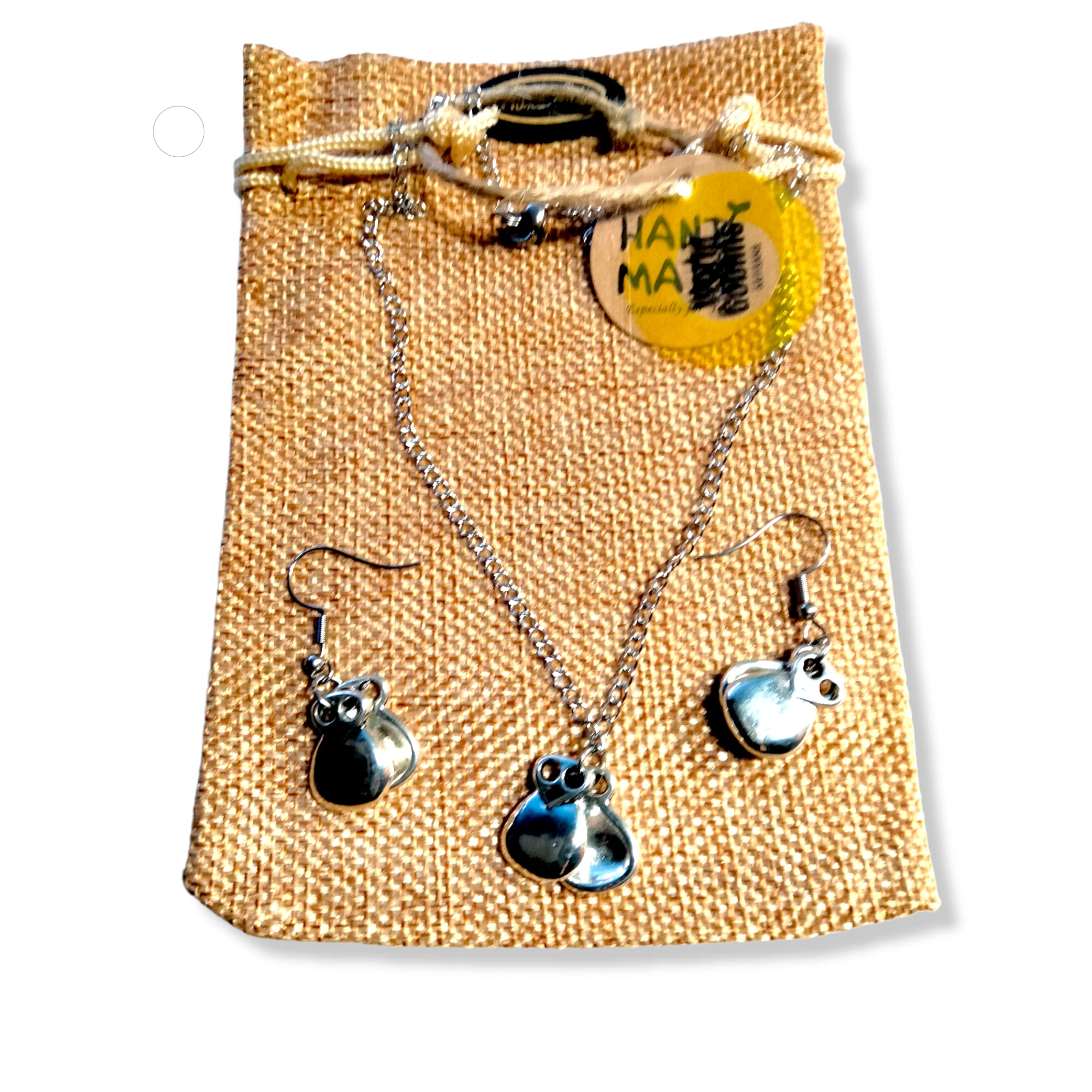 WORLD GOBLINS Joyería Flamenca con Castañuelas | Artesanía Andaluza Chapada en Plata de Ley; Gargantilla Colgantes Pendientes y Pulseras. Fabricado en España Regalos Mujer (Conjunto)